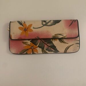 Floral Clutch Bag - Pink and Yellow Vintage Hawaiian Y2K Beaded